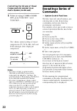 Preview for 22 page of Sony RM-AV2500 - Integrated Remote Commander Operating Instructions Manual