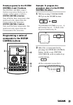 Preview for 23 page of Sony RM-AV2500 - Integrated Remote Commander Operating Instructions Manual