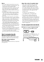 Preview for 25 page of Sony RM-AV2500 - Integrated Remote Commander Operating Instructions Manual