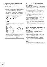 Preview for 26 page of Sony RM-AV2500 - Integrated Remote Commander Operating Instructions Manual