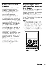 Preview for 27 page of Sony RM-AV2500 - Integrated Remote Commander Operating Instructions Manual