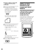 Preview for 30 page of Sony RM-AV2500 - Integrated Remote Commander Operating Instructions Manual