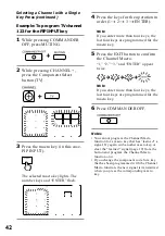 Preview for 42 page of Sony RM-AV2500 - Integrated Remote Commander Operating Instructions Manual