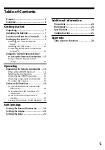 Preview for 5 page of Sony RM-AX1400 - Home Theater Remote Control Operating Instructions Manual