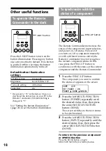 Preview for 18 page of Sony RM-AX1400 - Home Theater Remote Control Operating Instructions Manual