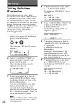 Preview for 20 page of Sony RM-AX1400 - Home Theater Remote Control Operating Instructions Manual