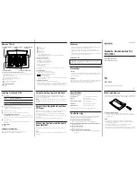 Preview for 1 page of Sony RM-D11P Operating Instructions