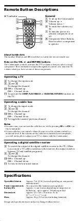 Preview for 5 page of Sony RM-EZ4 User Manual