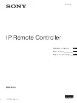 Sony RM-IP10 Operating Instructions Manual preview