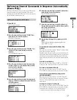 Preview for 17 page of Sony RM-LJ304 Operating Instructions Manual