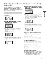 Preview for 17 page of Sony RM-LP204 Operating Instructions Manual