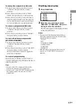 Preview for 17 page of Sony RM-LP211 Operating Instructions Manual