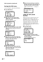 Preview for 20 page of Sony RM-LP211 Operating Instructions Manual