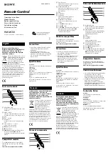 Preview for 1 page of Sony RM-MC60 Operating Instructions