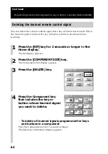 Preview for 64 page of Sony RM-NX7000 Navitus Operating Instructions Manual