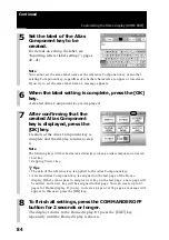 Preview for 84 page of Sony RM-NX7000 Navitus Operating Instructions Manual