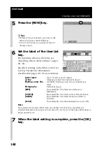 Preview for 160 page of Sony RM-NX7000 Navitus Operating Instructions Manual