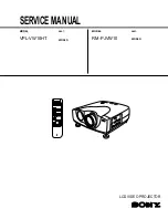 Preview for 1 page of Sony RM-PJVW10 Service Manual