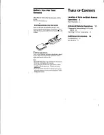 Preview for 3 page of Sony RM-PP401 Operating Instructions  (primary manual) Operating Instructions Manual