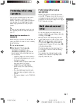 Предварительный просмотр 19 страницы Sony RM-PP411 Operating Instructions Manual