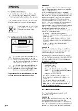 Preview for 2 page of Sony RM-TP1 Operating Instructions / Mode d’emploi Operating Instructions Manual