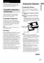 Preview for 5 page of Sony RM-TP1 Operating Instructions / Mode d’emploi Operating Instructions Manual