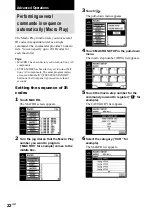 Preview for 22 page of Sony RM-TP1 Operating Instructions / Mode d’emploi Operating Instructions Manual