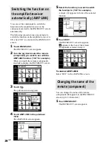 Preview for 28 page of Sony RM-TP1 Operating Instructions / Mode d’emploi Operating Instructions Manual