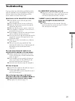 Preview for 23 page of Sony RM-TP501 Operating Instructions Manual