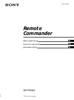 Предварительный просмотр 26 страницы Sony RM-TP501E Operating Instructions Manual