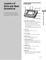 Preview for 9 page of Sony RM-TP503 Operating Instructions Manual