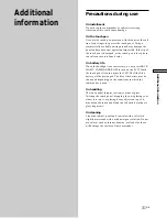 Preview for 31 page of Sony RM-TP503 Operating Instructions Manual