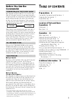 Preview for 3 page of Sony RM-TP504 Operating Instructions Manual