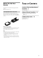 Preview for 3 page of Sony RM-U401 Operating Instructions Manual