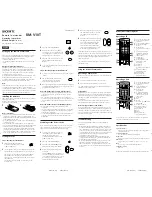 Sony RM-V10T Operating Instructions preview