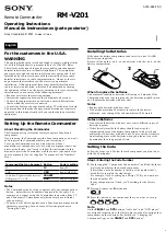 Sony RM-V201 User Manual preview