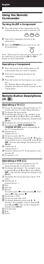 Preview for 5 page of Sony RM-V3 User Manual