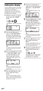 Предварительный просмотр 26 страницы Sony RM-VL1400T Operating Instructions Manual