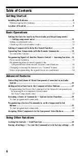 Предварительный просмотр 6 страницы Sony RM-VL610 - Integrated Remote Commander Operating Instructions Manual