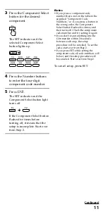 Предварительный просмотр 11 страницы Sony RM-VL610 - Integrated Remote Commander Operating Instructions Manual