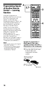 Preview for 16 page of Sony RM-VL610 - Integrated Remote Commander Operating Instructions Manual