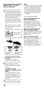 Предварительный просмотр 18 страницы Sony RM-VL610 - Integrated Remote Commander Operating Instructions Manual