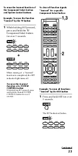 Предварительный просмотр 23 страницы Sony RM-VL610 - Integrated Remote Commander Operating Instructions Manual