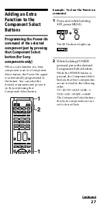 Preview for 27 page of Sony RM-VL610 - Integrated Remote Commander Operating Instructions Manual