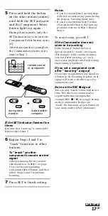 Предварительный просмотр 17 страницы Sony RM-VL700T Operating Instructions Manual