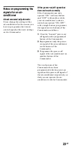 Предварительный просмотр 23 страницы Sony RM-VL700T Operating Instructions Manual
