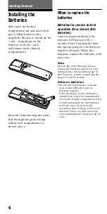 Предварительный просмотр 6 страницы Sony RM-VL900 Operating Instructions Manual