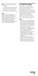 Предварительный просмотр 13 страницы Sony RM-VL900 Operating Instructions Manual