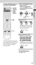 Preview for 11 page of Sony RM-VLZ620 Operating Instructions Manual