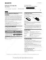 Sony RM-VZ220 Operating Instructions Manual preview